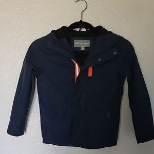 Michael Kors Kids Navy Raincoat with Orange Details